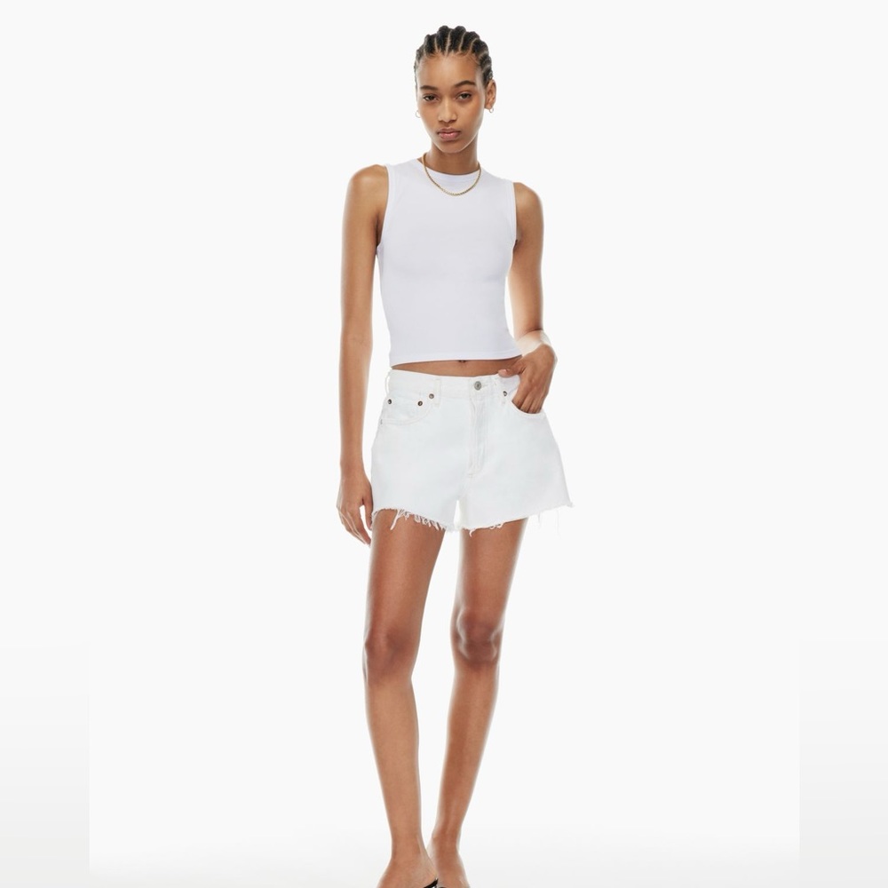 Agolde White Parker Shorts